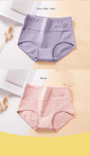 4Pcs Women's Panties High Waist Underwear Plus Size Female Lingerie Breathable Cotton Briefs Grils Underpants Sexy Ladies Panty