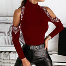 Blusa Feminina Sexy com Pedrarias – Manga Longa