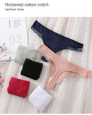 3PCS Cotton Antibacterial Women's Panties Solid Color G-string Quick Drying Soft Women's Underwear Sexy Breathable Girl's Panty