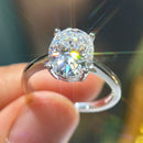 1-4CT Oval Cut Moissanite Rings for Women Sparkling Diamond 925 Sterling Silver Engagement Wedding Band Jewelry With Certificate