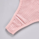 3PCS Cotton Antibacterial Women's Panties Solid Color G-string Quick Drying Soft Women's Underwear Sexy Breathable Girl's Panty