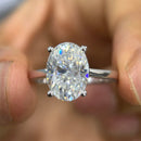1-4CT Oval Cut Moissanite Rings for Women Sparkling Diamond 925 Sterling Silver Engagement Wedding Band Jewelry With Certificate