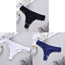 3PCS Cotton Antibacterial Women's Panties Solid Color G-string Quick Drying Soft Women's Underwear Sexy Breathable Girl's Panty