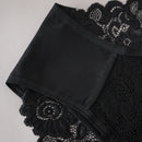 3PCS/Set Black White Khaki Women Cotton Panties Lace Floral Embroidery Briefs Underwear