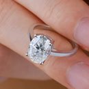 1-4CT Oval Cut Moissanite Rings for Women Sparkling Diamond 925 Sterling Silver Engagement Wedding Band Jewelry With Certificate