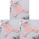 3PCS Cotton Antibacterial Women's Panties Solid Color G-string Quick Drying Soft Women's Underwear Sexy Breathable Girl's Panty