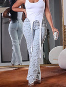 Calça Feminina Jeans Baggy – Wide Leg, Cintura Alta, Moda Y2K