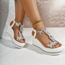 2025 New Women's Butterfly Decorative Summer Wedge Sandals, Open Toed Casual Fashion Vacation Shoes, Party Essential