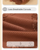 3PCS/Set Sexy Lace Seamless Cotton Brazilian Panties Women Ribbed Intimates Breathable Panties Low Waist Female Cotton Underwear