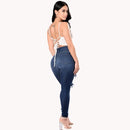 Calça Jeans Feminina Rasgada ANGELTEAR207 – Cintura Alta, Skinny,