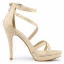 2025 Women Sandals 110mm Velvet Open Toe Ankle Strap Stiletto Strappy High Heels Platform Sandals Party Wedding Dress Sexy Shoes