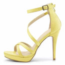 2025 Women Sandals 110mm Velvet Open Toe Ankle Strap Stiletto Strappy High Heels Platform Sandals Party Wedding Dress Sexy Shoes