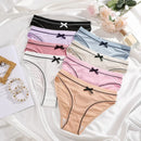 4Pcs Women's Seamless Cute Briefs Intimates Women Panties Solid Color Breathable Underwear Female Low Waist Soft Lingerie S-XL
