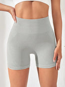 -Border European and American Style Long Pants Sports Shorts Women High Waist Threaded Lift Leggings Body Shaping Fitne