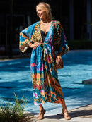 Saída de Praia Feminina de Algodão – Cardigan com Cinto, Proteção Solar