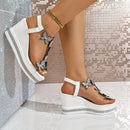 2025 New Women's Butterfly Decorative Summer Wedge Sandals, Open Toed Casual Fashion Vacation Shoes, Party Essential