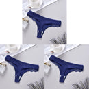 3PCS Cotton Antibacterial Women's Panties Solid Color G-string Quick Drying Soft Women's Underwear Sexy Breathable Girl's Panty