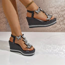 2025 New Women's Butterfly Decorative Summer Wedge Sandals, Open Toed Casual Fashion Vacation Shoes, Party Essential