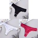 3PCS Cotton Antibacterial Women's Panties Solid Color G-string Quick Drying Soft Women's Underwear Sexy Breathable Girl's Panty