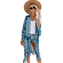 Saída de Praia Feminina 2025 – Kimono Longo Boho com Franjas, Estampado, Sexy e Plus Size | Túnica Elegante para Biquíni e Moda Praia"