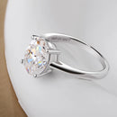 1-4CT Oval Cut Moissanite Rings for Women Sparkling Diamond 925 Sterling Silver Engagement Wedding Band Jewelry With Certificate