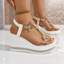 2025 New Women's Butterfly Decorative Summer Wedge Sandals, Open Toed Casual Fashion Vacation Shoes, Party Essential
