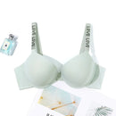 BEAUWEAR Rhinestone Letter Straps Underwire Bra for Woman Plus Size Lingerie no Foam Pad 105C 110D-764