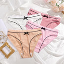 4Pcs Women's Seamless Cute Briefs Intimates Women Panties Solid Color Breathable Underwear Female Low Waist Soft Lingerie S-XL