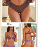 3PCS/Set Sexy Lace Seamless Cotton Brazilian Panties Women Ribbed Intimates Breathable Panties Low Waist Female Cotton Underwear