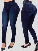 Calça Jeans Feminina Slim Fit – Tipo Lápis, Bolsos e Algodão com Elasticidade