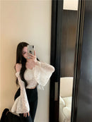 Blusa Cropped Feminina em Renda – Estilo Y2K