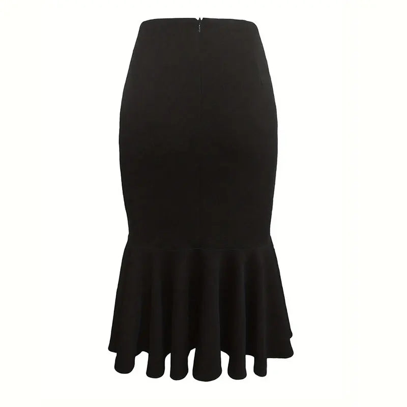 Saia Elegante Pied de Poule Habib – Cintura Alta.