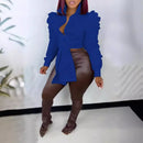 blusa Feminina M3004 – Decote V, Manga 3/4, Casual, Amarração Frontal