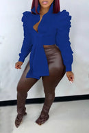 blusa Feminina M3004 – Decote V, Manga 3/4, Casual, Amarração Frontal