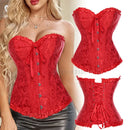 op Feminino Corset Bustier – Sexy, Amarração com Barbatanas, Bodyshaper, Estilo Club, Flora