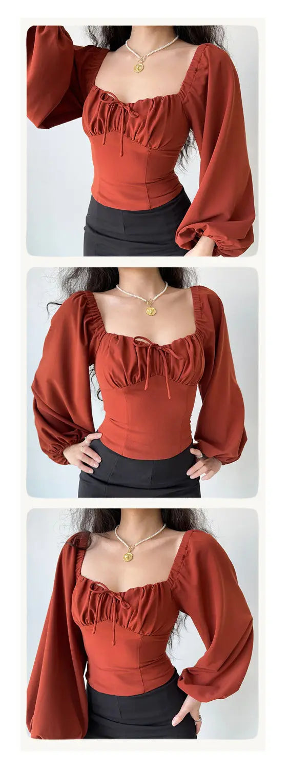 👇  🔥 Blusa Feminina Sexy Decote Quadrado – Modelo Croppedd