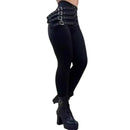 Calça Feminina Cintura Alta Slim Fit com Fivela – Casual Sexy, Confortável Estilo Lápis
