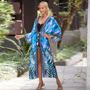 Saída de Praia Feminina de Algodão – Cardigan com Cinto, Proteção Solar