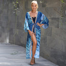 Saída de Praia Feminina de Algodão – Cardigan com Cinto, Proteção Solar