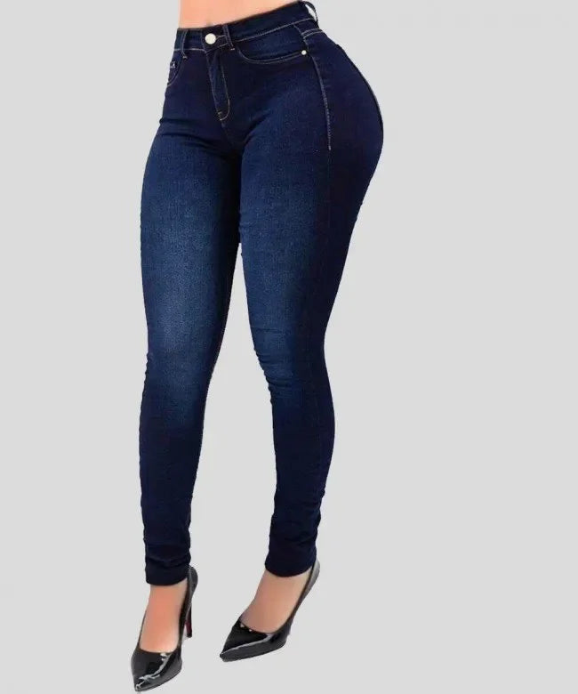 Calça Jeans Feminina Slim Fit – Tipo Lápis, Bolsos e Algodão com Elasticidade