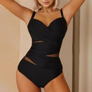 Maiô Feminino Elegante – Tela, Ajustável, Controle de Barriga,