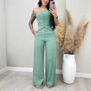 conjunto clopped Tomara que Caia Calça Cintura Alta, Estilo Elegante para Verão"