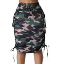 Saia Midi Feminina Camuflada – Versátil e Fashion, Poliéster de Alta Qualidade