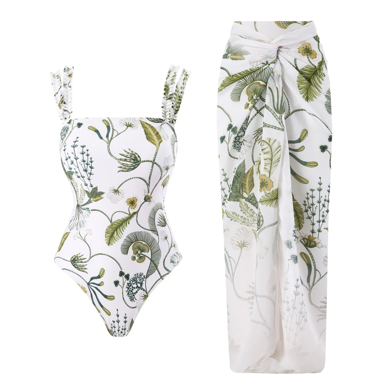 Maiô com Saia Feminino – Moda Praia, Monokini Sexy, Body de Banh